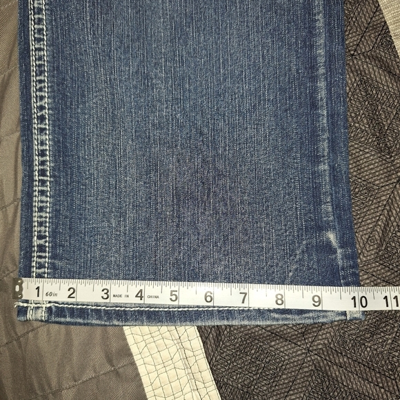 Wired Heart Straight Leg Women’s Jeans Sz 20 Embroidery Stitching Distressed - Picture 11 of 11